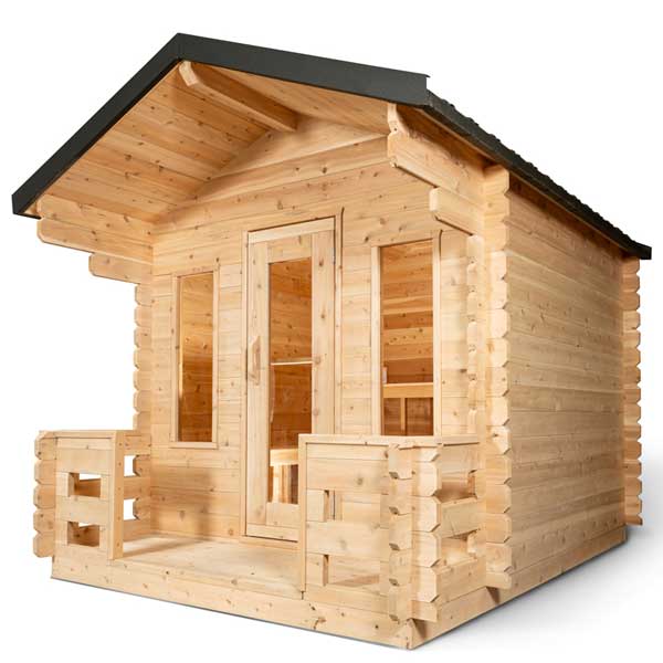 LeisureCraft CT Georgian Cabin Sauna with Porch CTC88PW